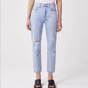 AGOLDE RILEY HIGH RISE STRAIGHT CROP 25